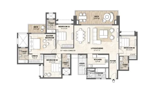 4 BHK Plan